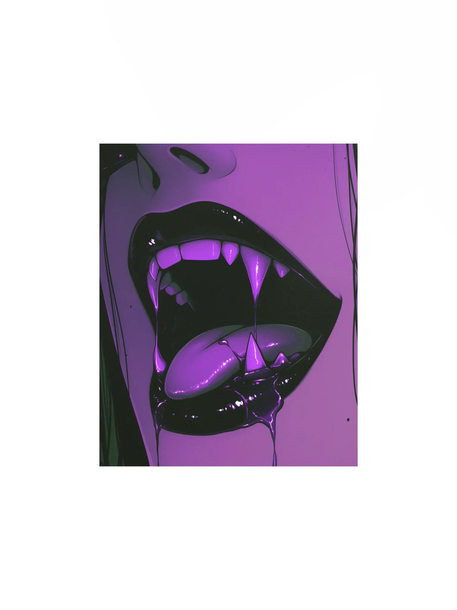 Pink Fangs Matte Poster product image (5)