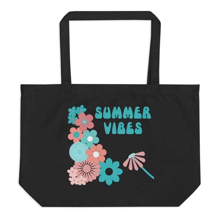 Summer Vibes Eco-Friendly Large Tote Bag product image (2)