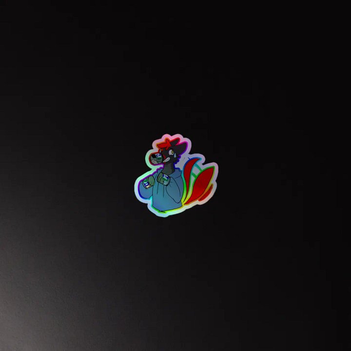 Stuck in the peanut butter Holographic Sticker product image (4)