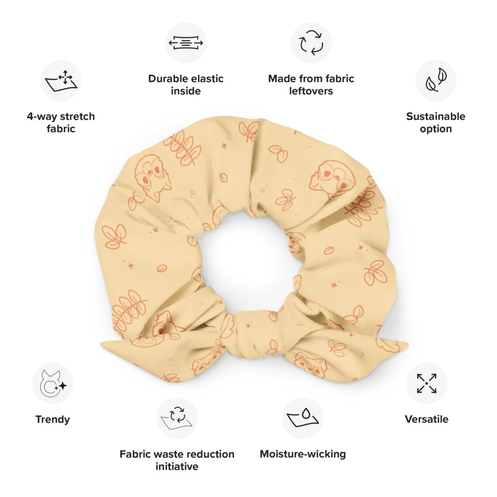 Orange recycled scrunchie | Woodland frens product image (12)