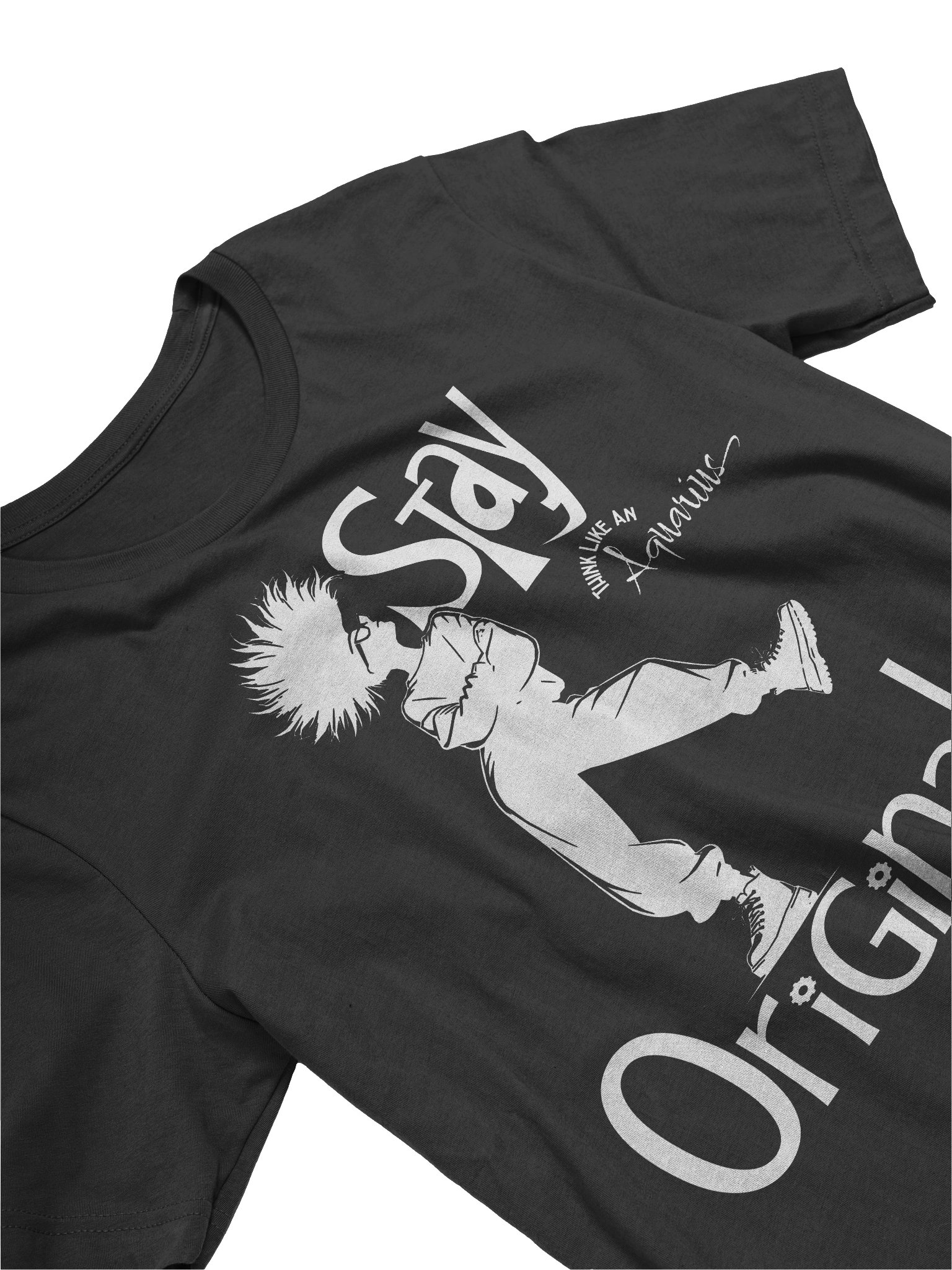 Think Like an Aquarius...Stay Original Zodiac T Shirt product image (2)