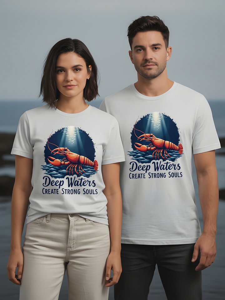 Deep Waters Create Strong Souls | Inspirational Lobster Unisex T-Shirt product image (1)