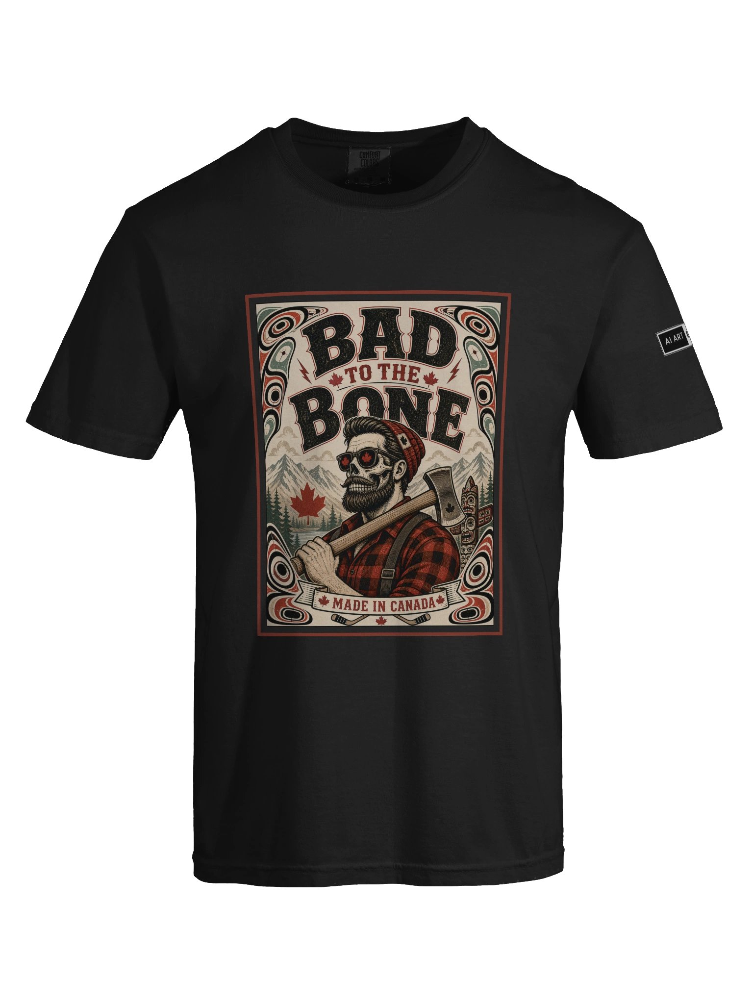 "BAD TO THE BONE" 100% cotton T-shirt product image (7)