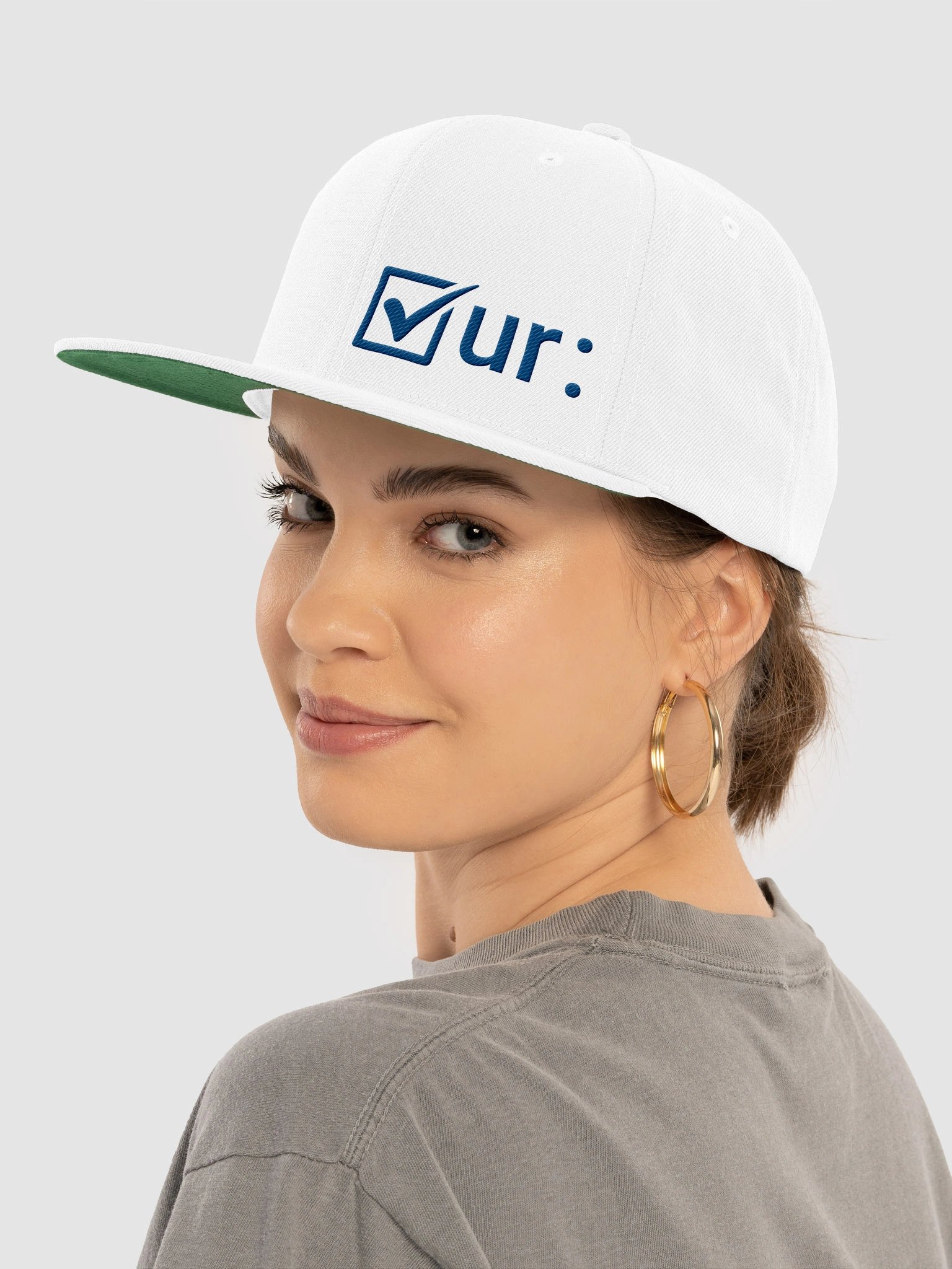 Check Your Colon Flatbill Hat - Royal on White | Colon Cancer Awareness (0B) product image (5)