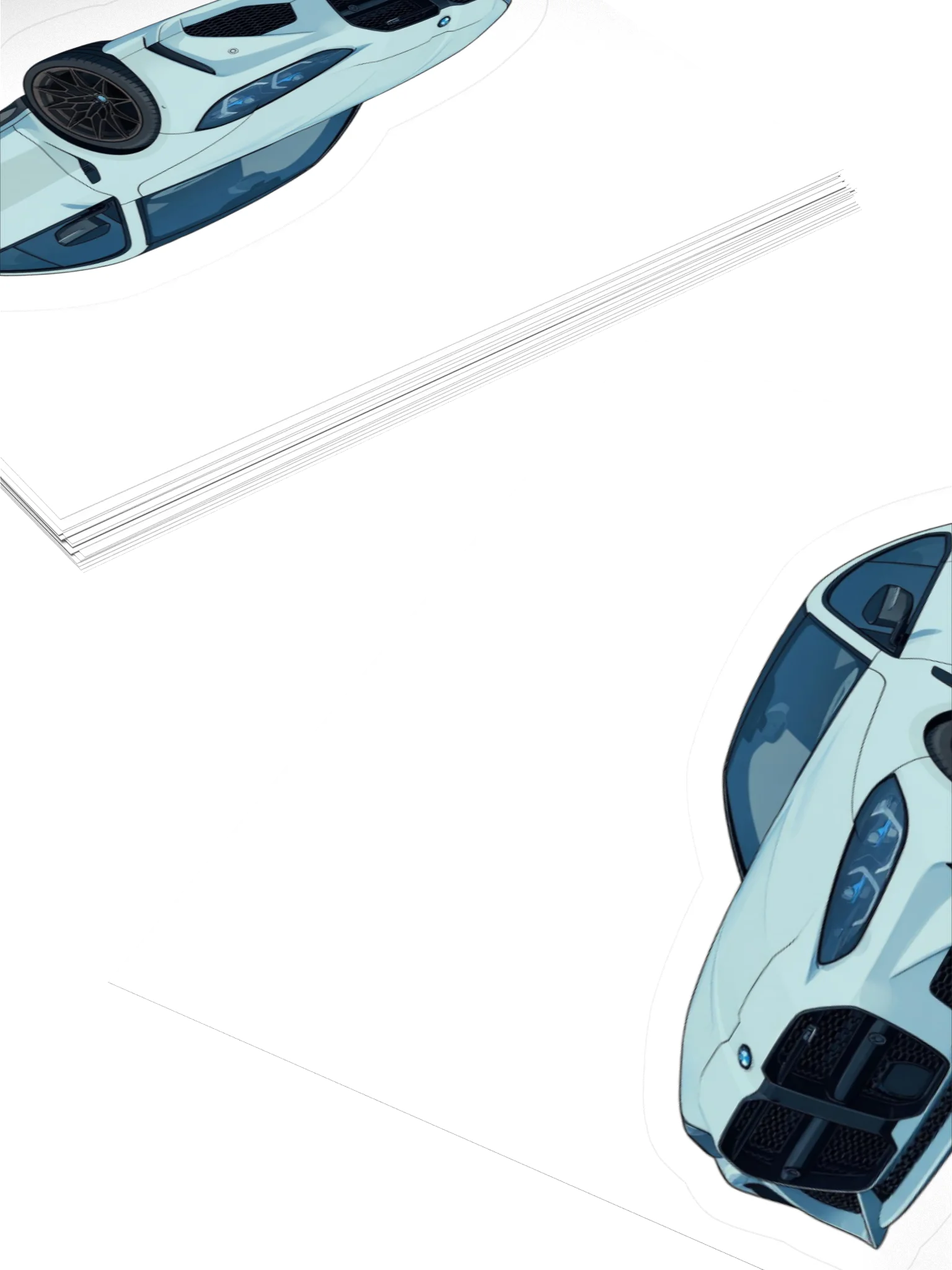 Grey BMW M4 Sticker (Retro, Sketch, Silhouette) product image (10)