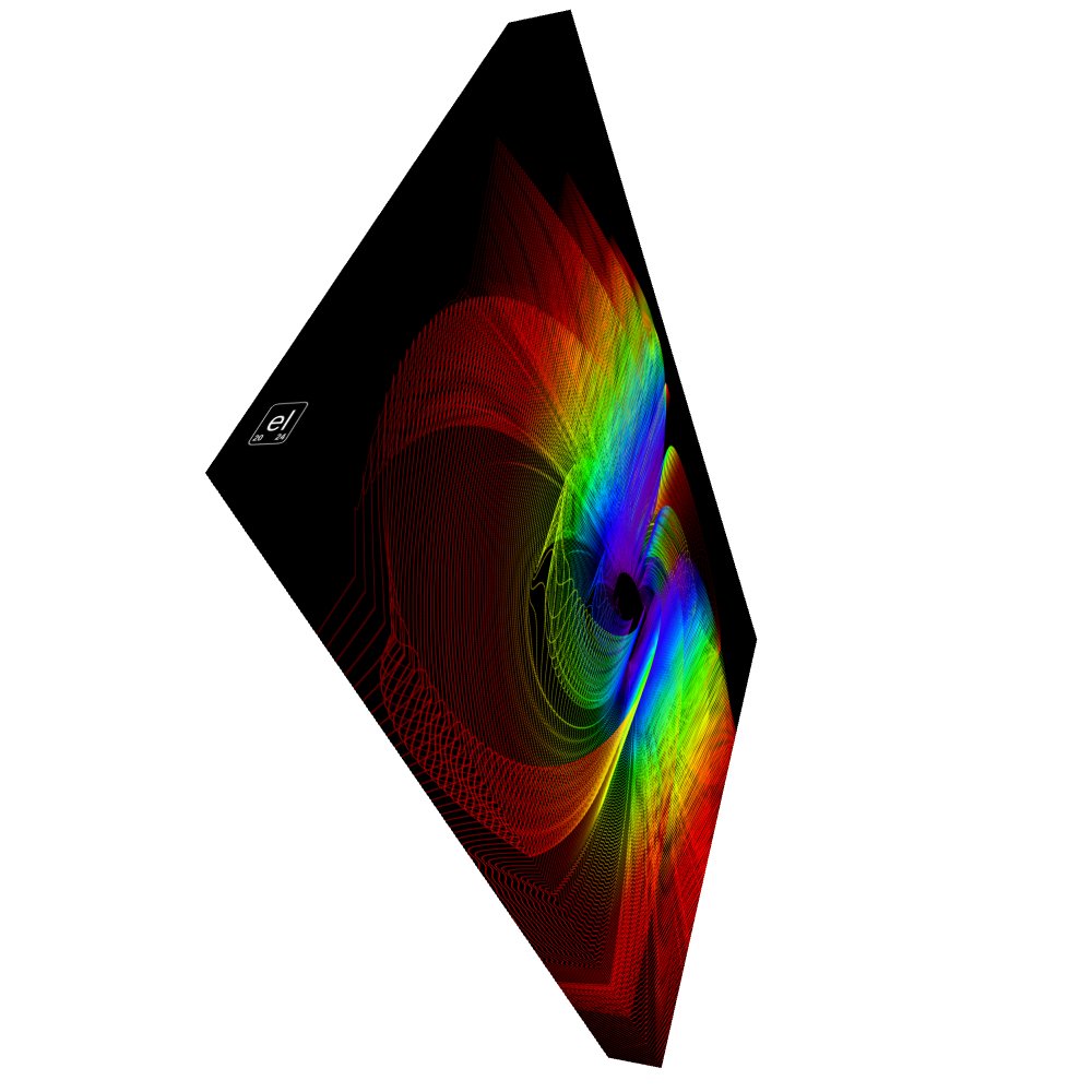 Sparse Spectral Spaceport Sigma - Diffraction Curves Physics Art Canvas Print product image (4)