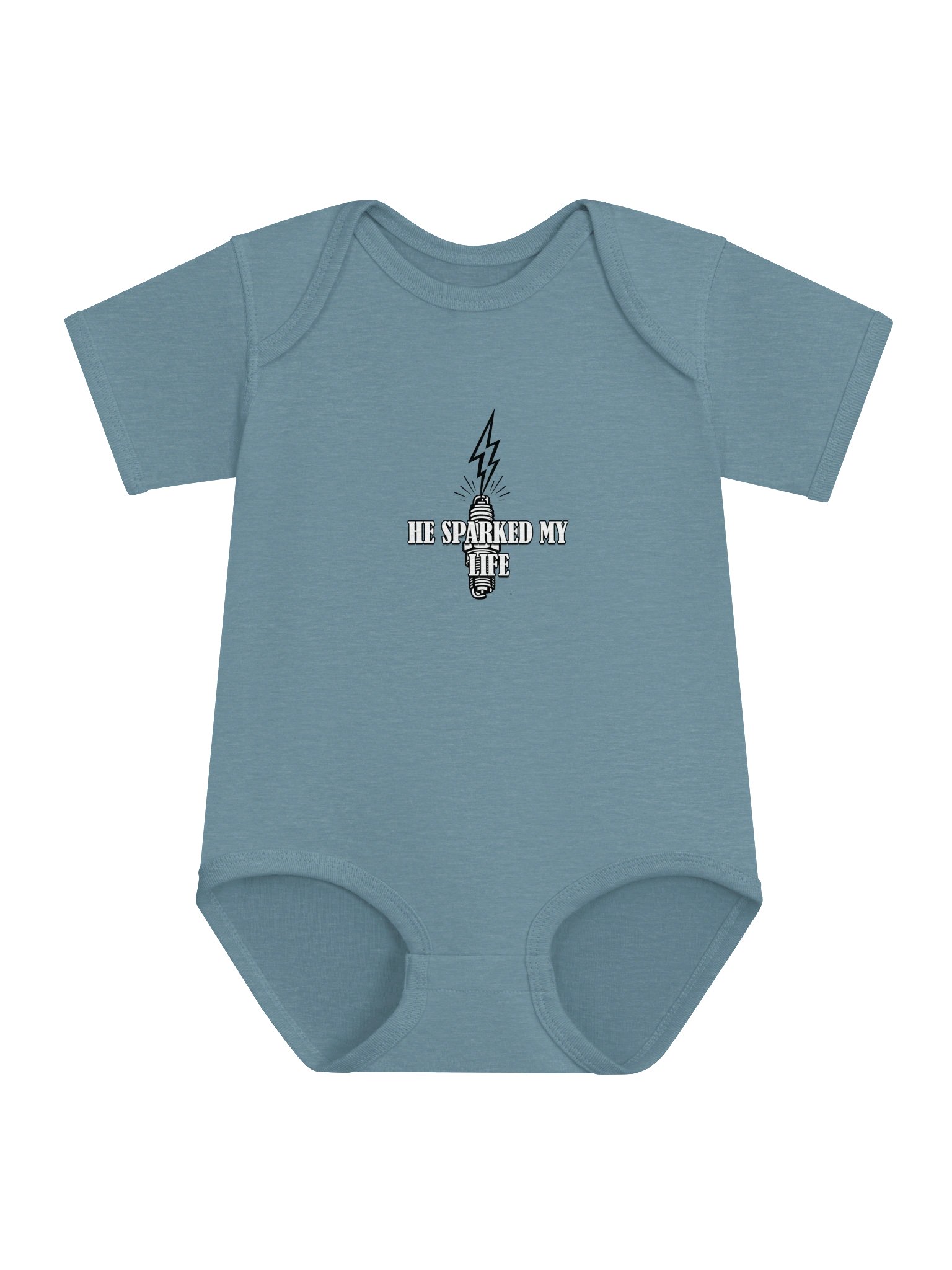 He Sparked My Life Baby Bodysuit product image (1)