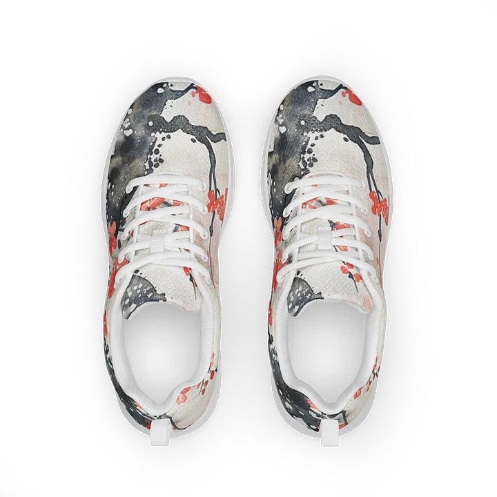Japanese Watercolor Women's Athletic Shoes | Traditional Sumi-e Sakura Sneaker product image (2)