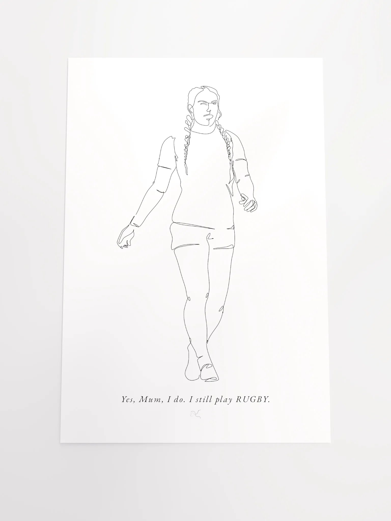 of course I still play <3 Rugby Poster product image (2)