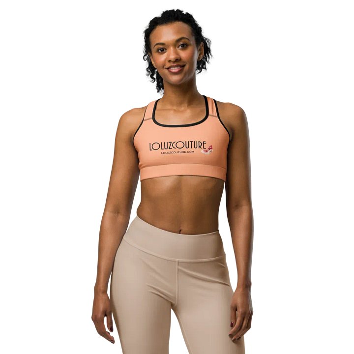 LoluzCouture Logo Orange Sherbet Sports Bra product image (1)