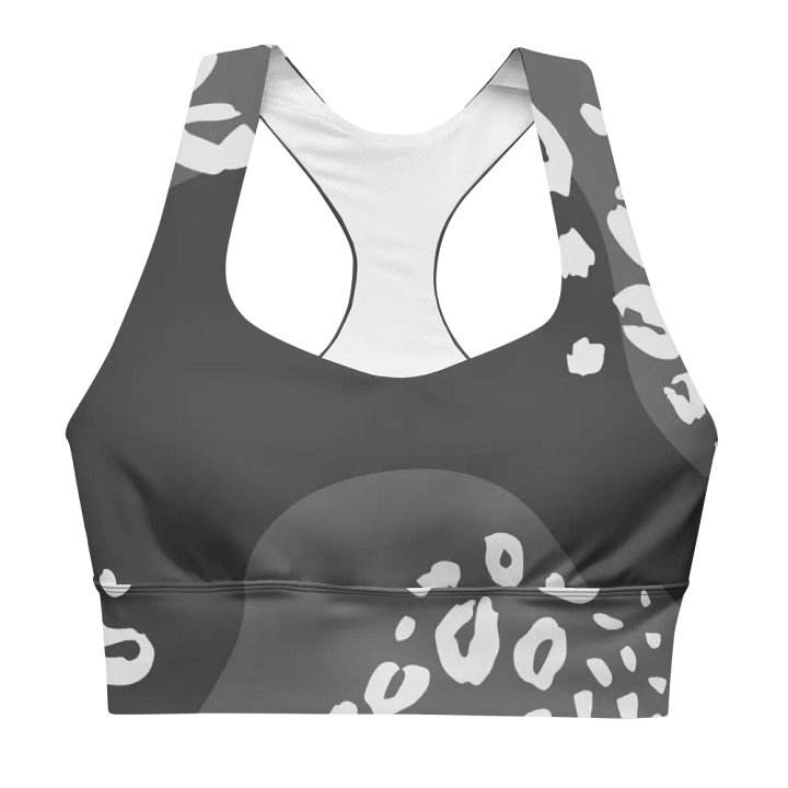 Grey Splotch All-Over Sports Bra product image (1)