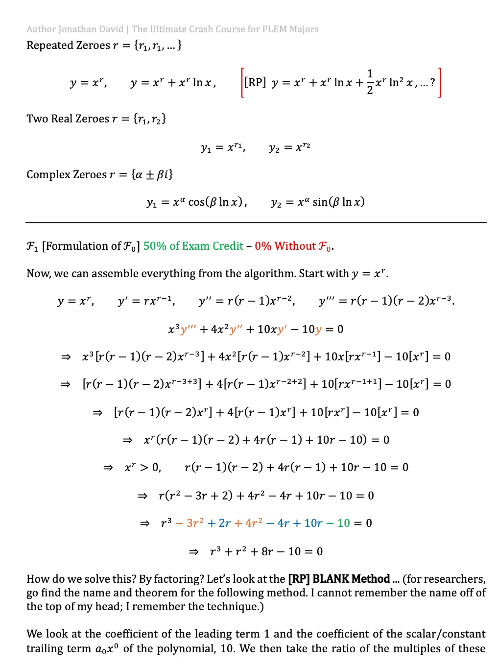 ODE(Ordinary Differential Equations) Volume 10 | [Unedited for Research Team] | The Ultimate Crash Course for PLEM Majors [MEMBERS] product image (3)