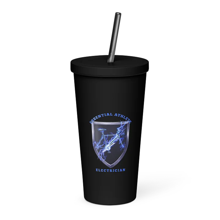 Shield Series: Electrician Edition Tumbler with Straw product image (1)