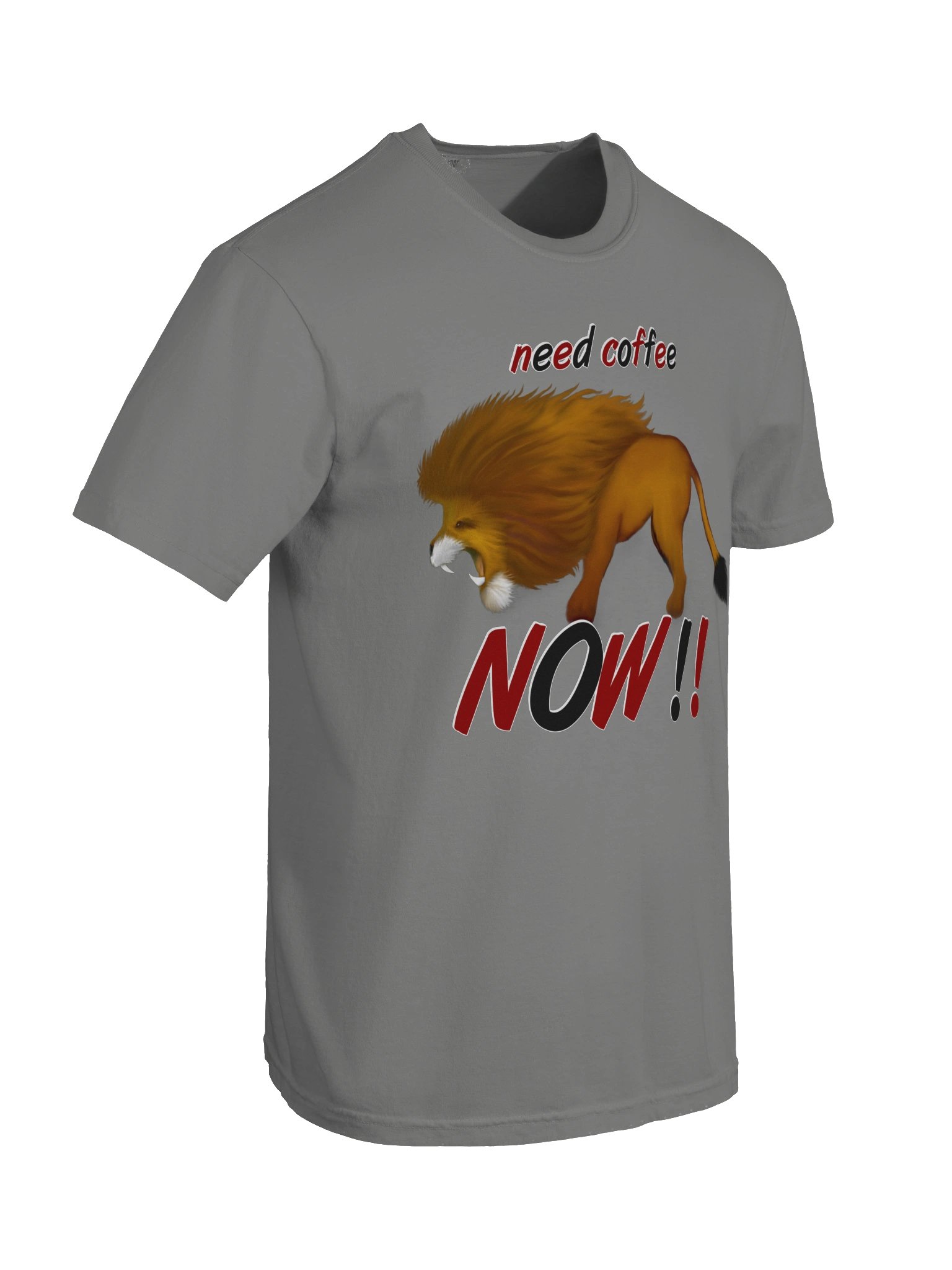 Lion "Need Coffee NOW" T-Shirt. Men's Comfort Colors Garment-Dyed Heavyweight T-Shirt product image (5)