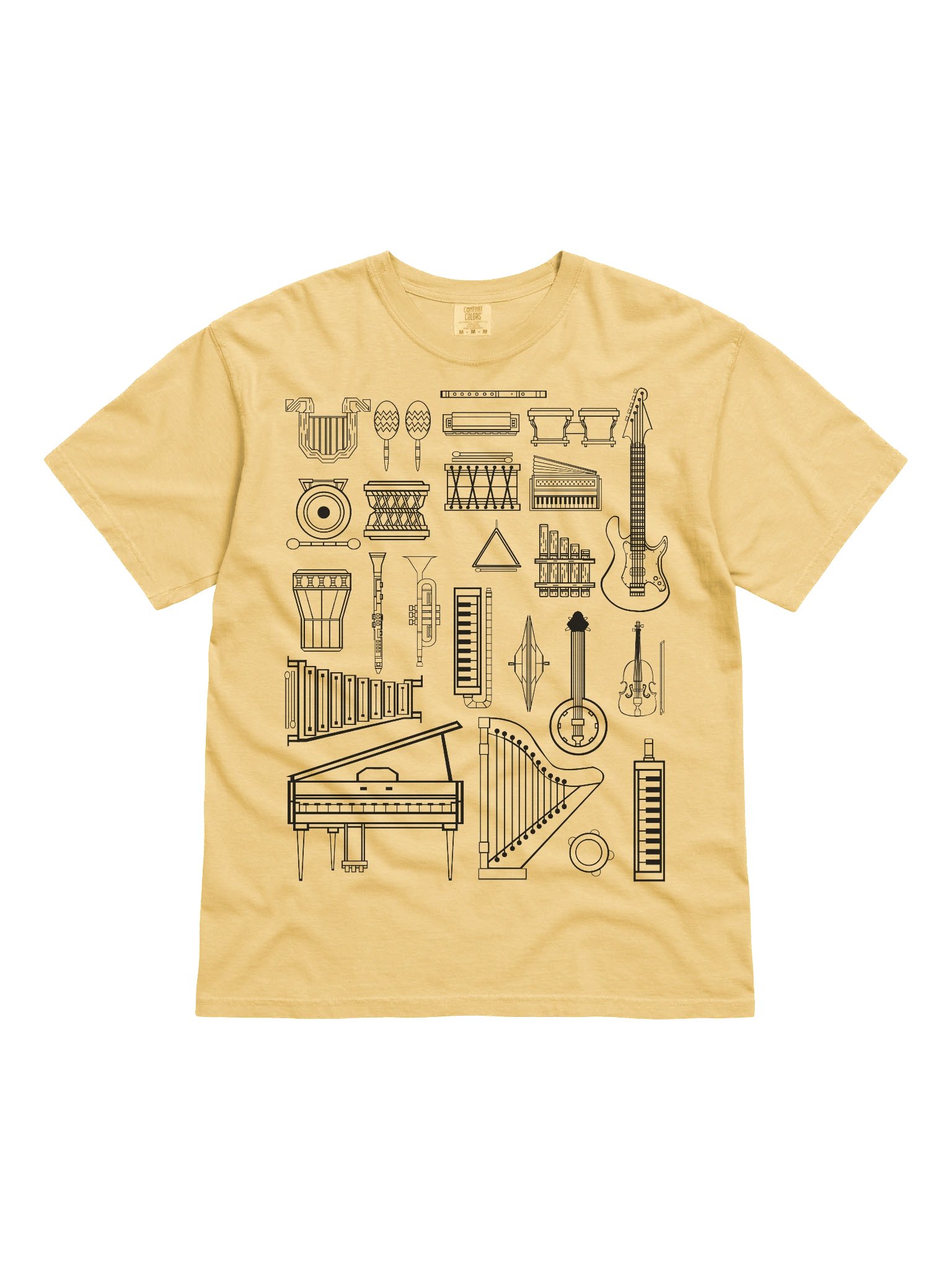Vintage Musical Instruments Shirt – Retro Music Illustration Graphic Tee, Classic Band & Orchestra Design product image (71)