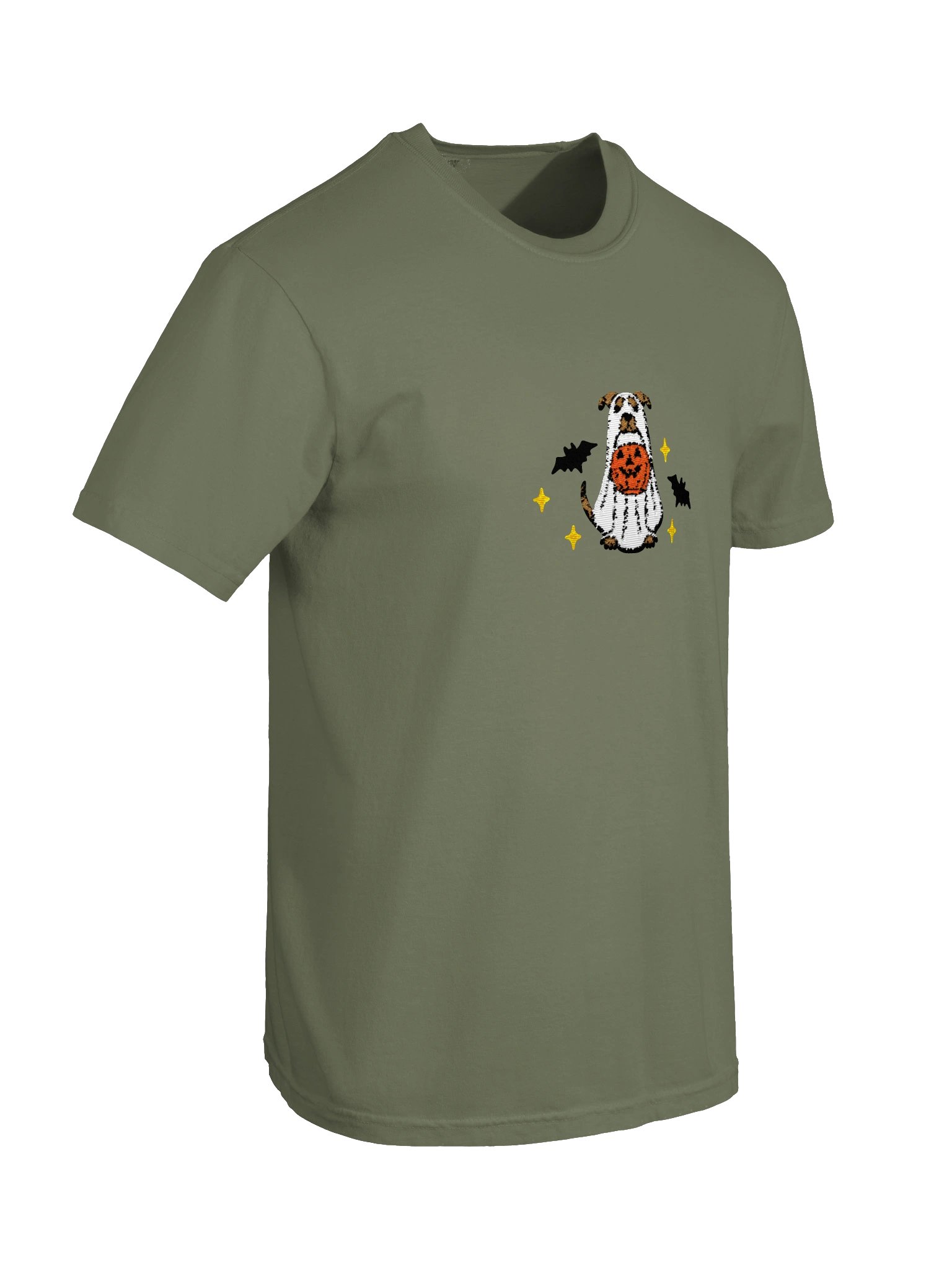 Halloween Pit Bull/ Staffordshire Terrier(Tan) Embroidered T-Shirt product image (14)
