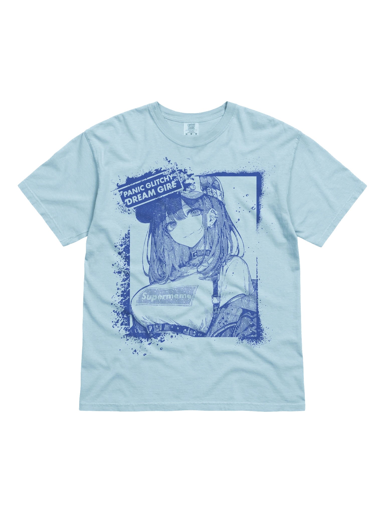 Panic Glitchy Dream Girl Blue Grunge product image (41)