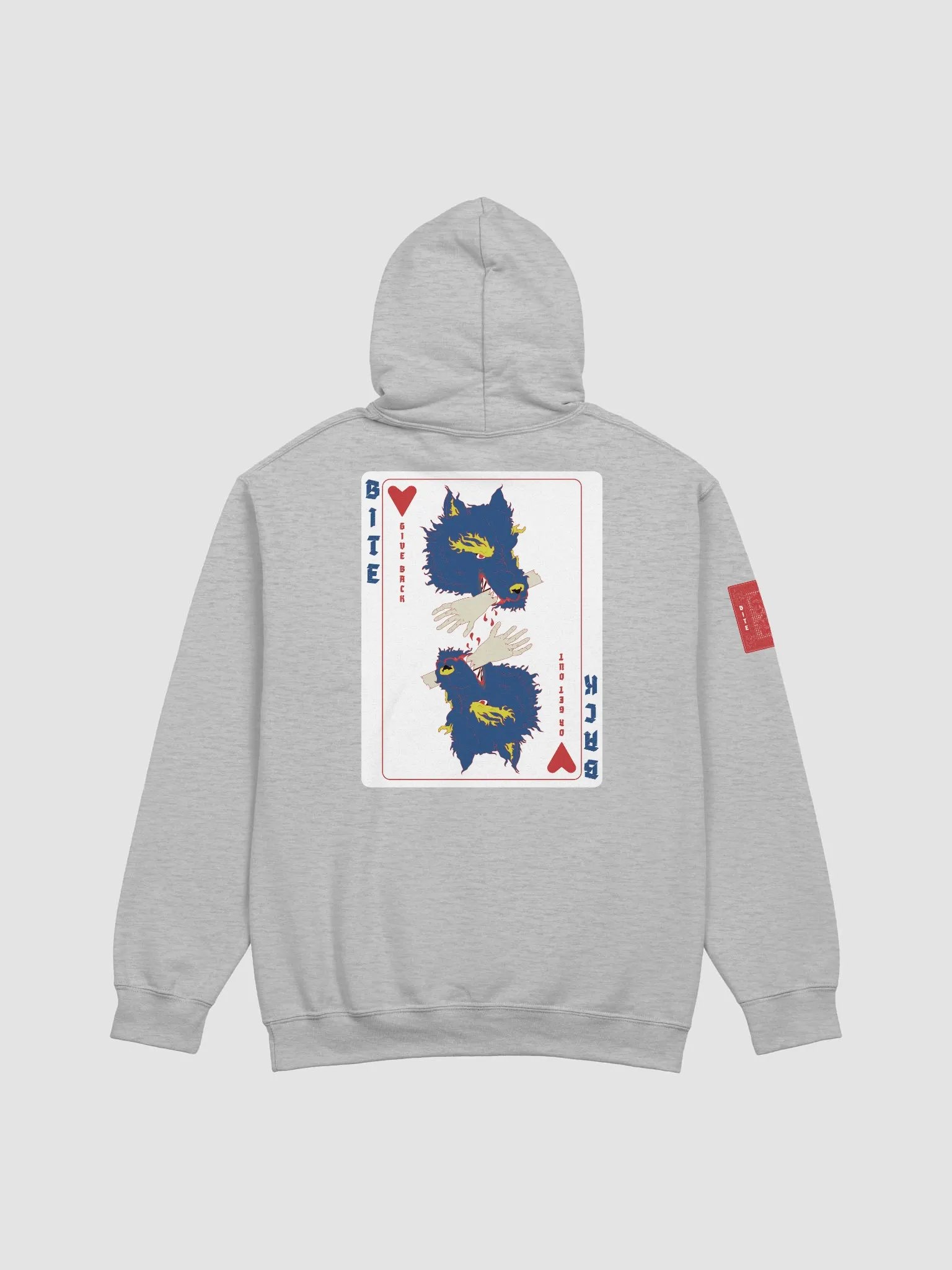 Bite Back red card hoodie product image (2)