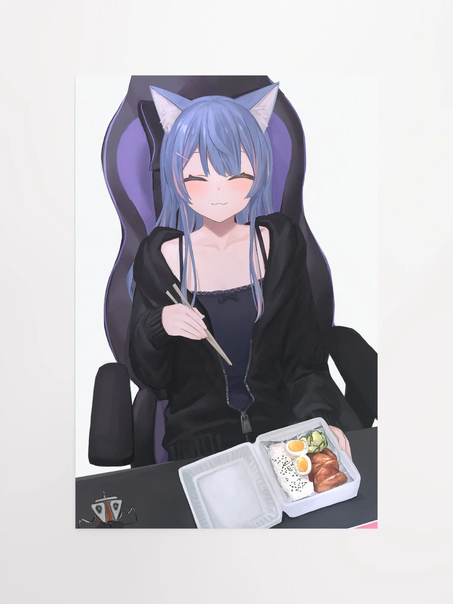 Neko Eating Poster product image (1)