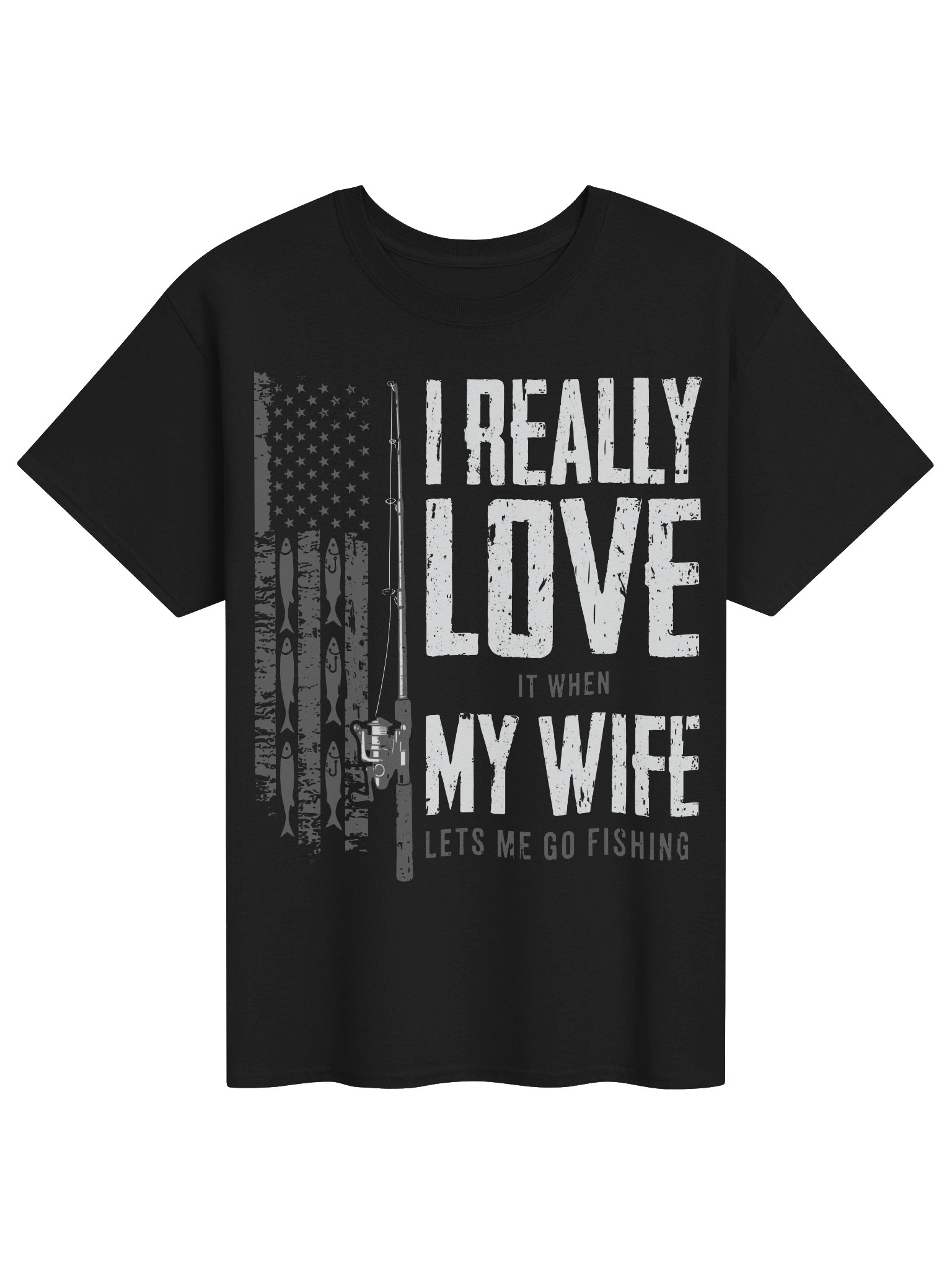 I Love My Wife Funny Fishing Shirt product image (1)