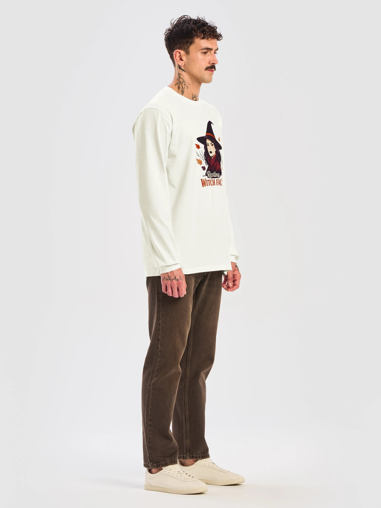 Resting Witch Face Halloween Long Sleeve Tee product image (21)