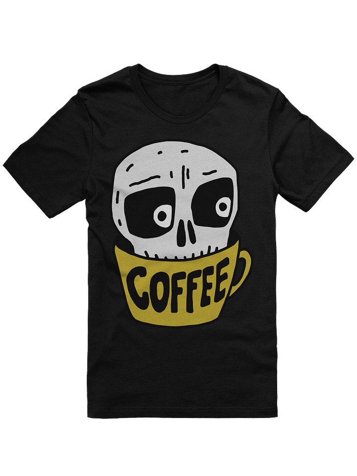 Coffee Skull Cartoon Tee — Bella+Canvas Supersoft product image (2)