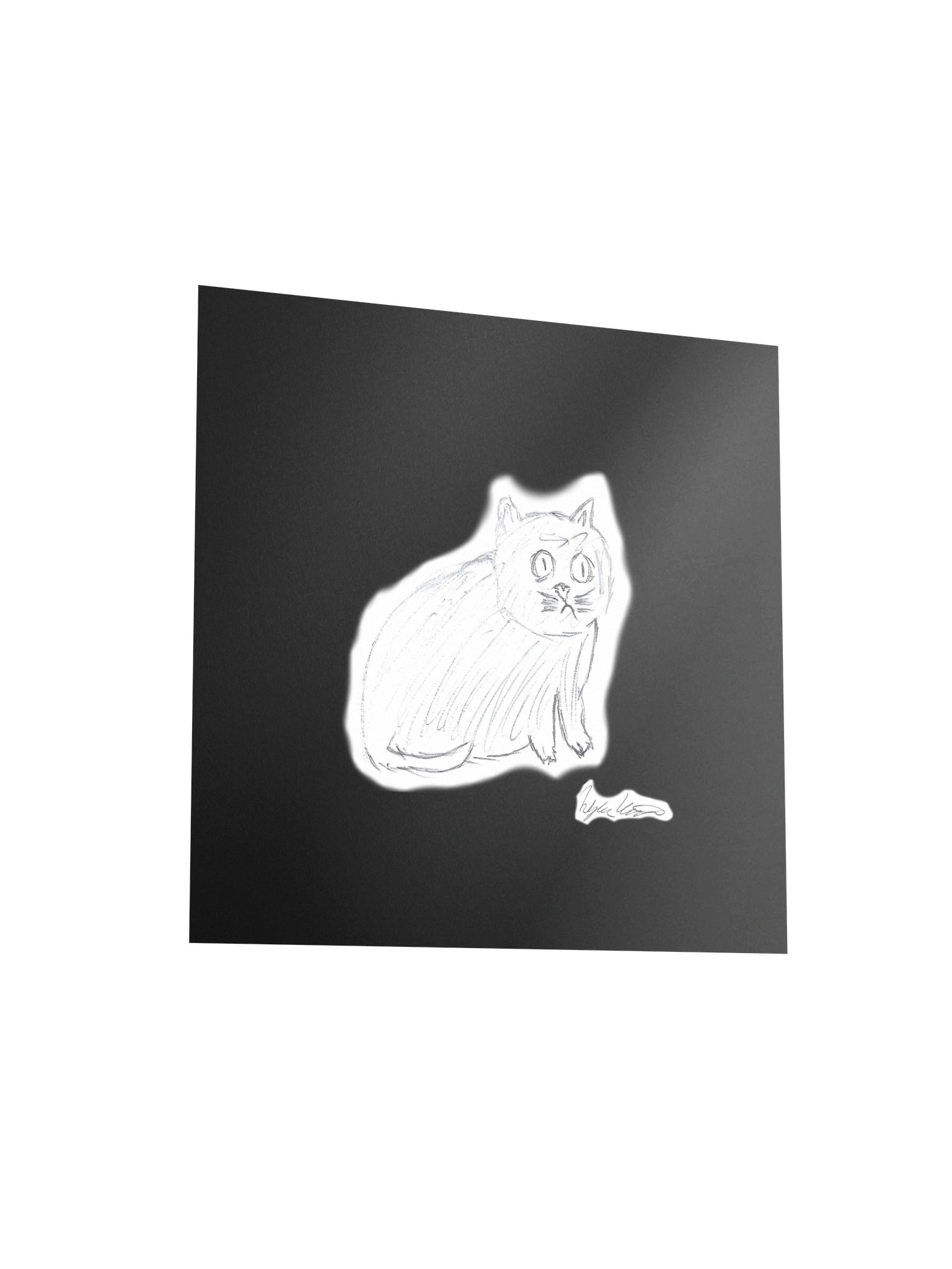CPTSD Cat Sketch Matte Poster product image (1)