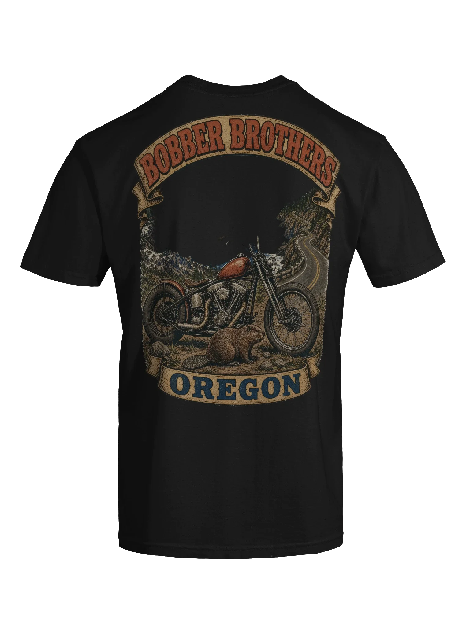 Oregon motorcycle t-shirt design by Bobber Brothers