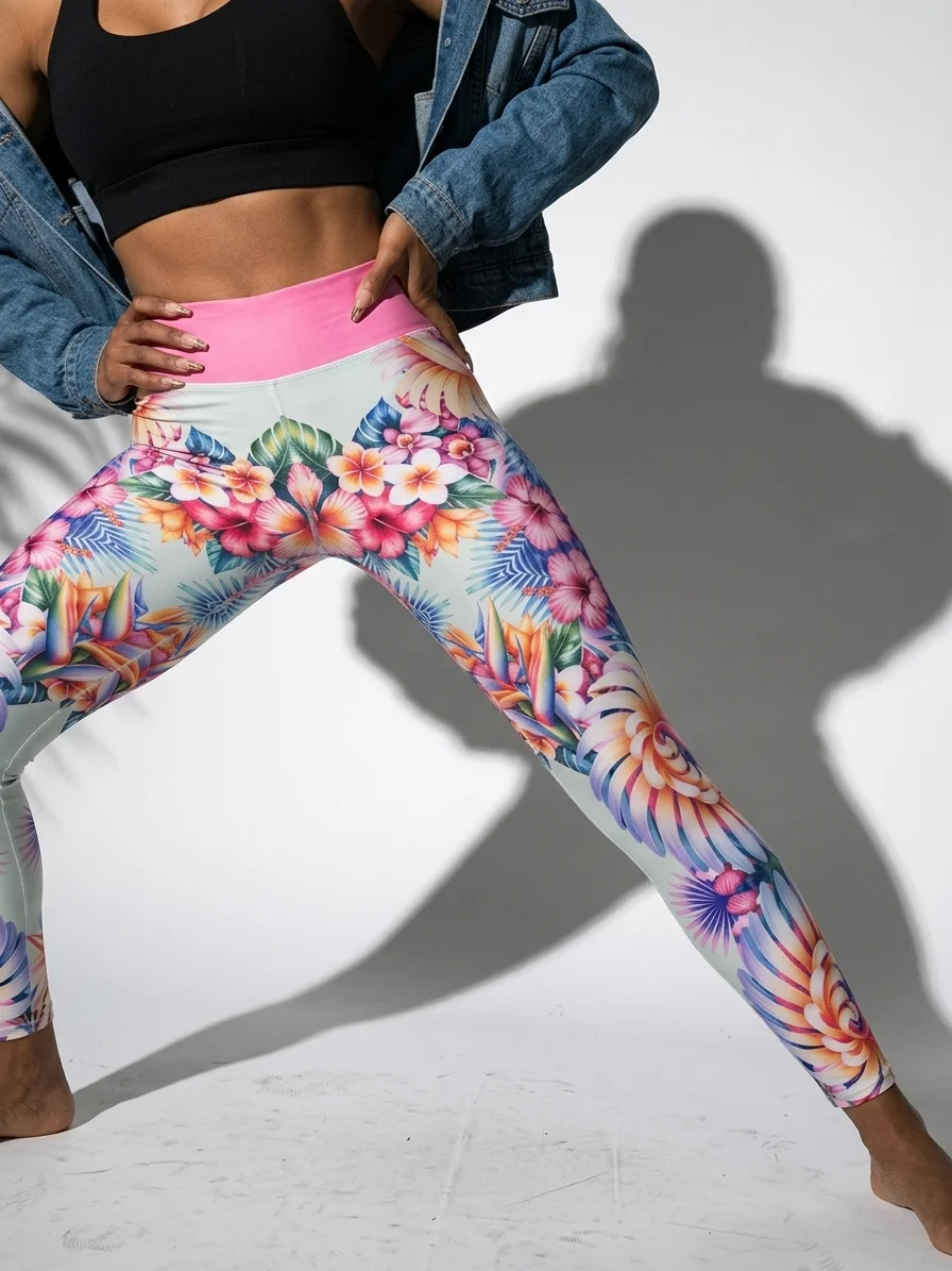 Hawaiian flora-yoga leggings product image (9)