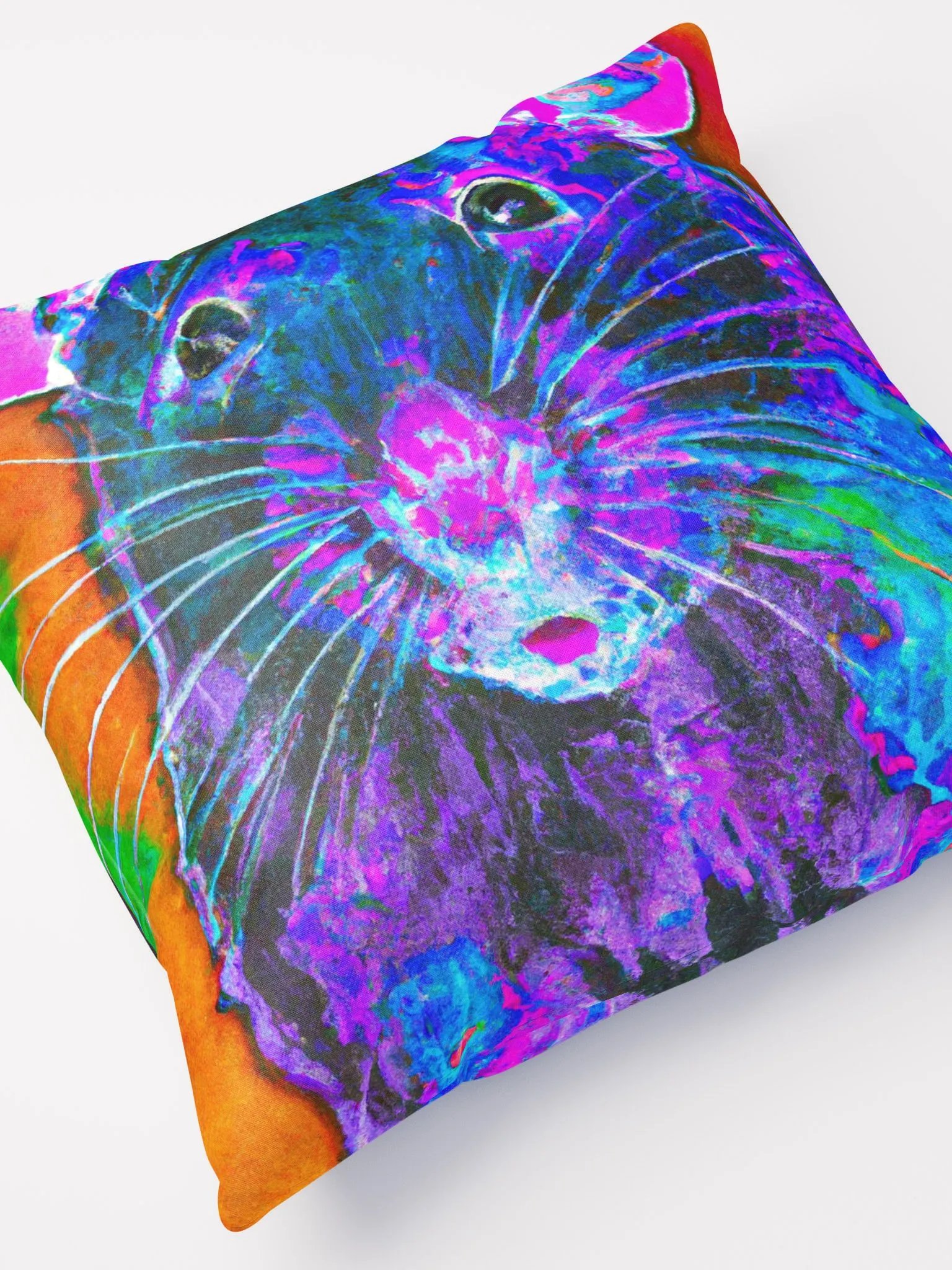 arty rat throw pillow product image (2)
