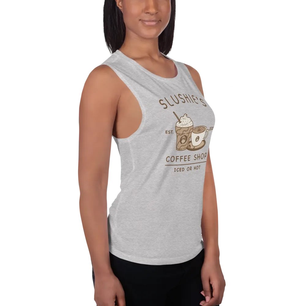 Slushie's Coffee Shop (Brown) | Women's Muscle Tank product image (4)