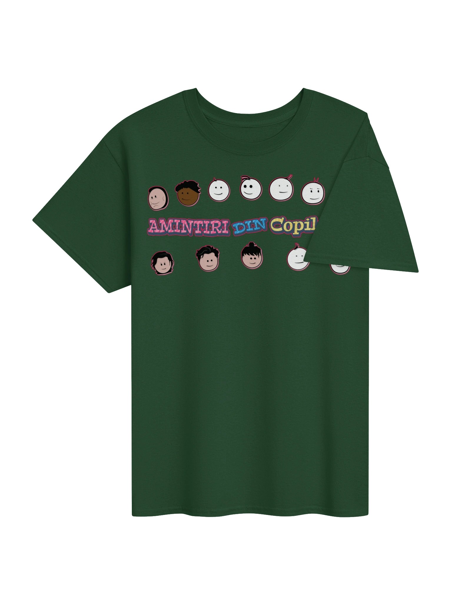 👕 Tricou Verde Pădure Damă „Amintiri Din Copilărie” – Personajele product image (4)