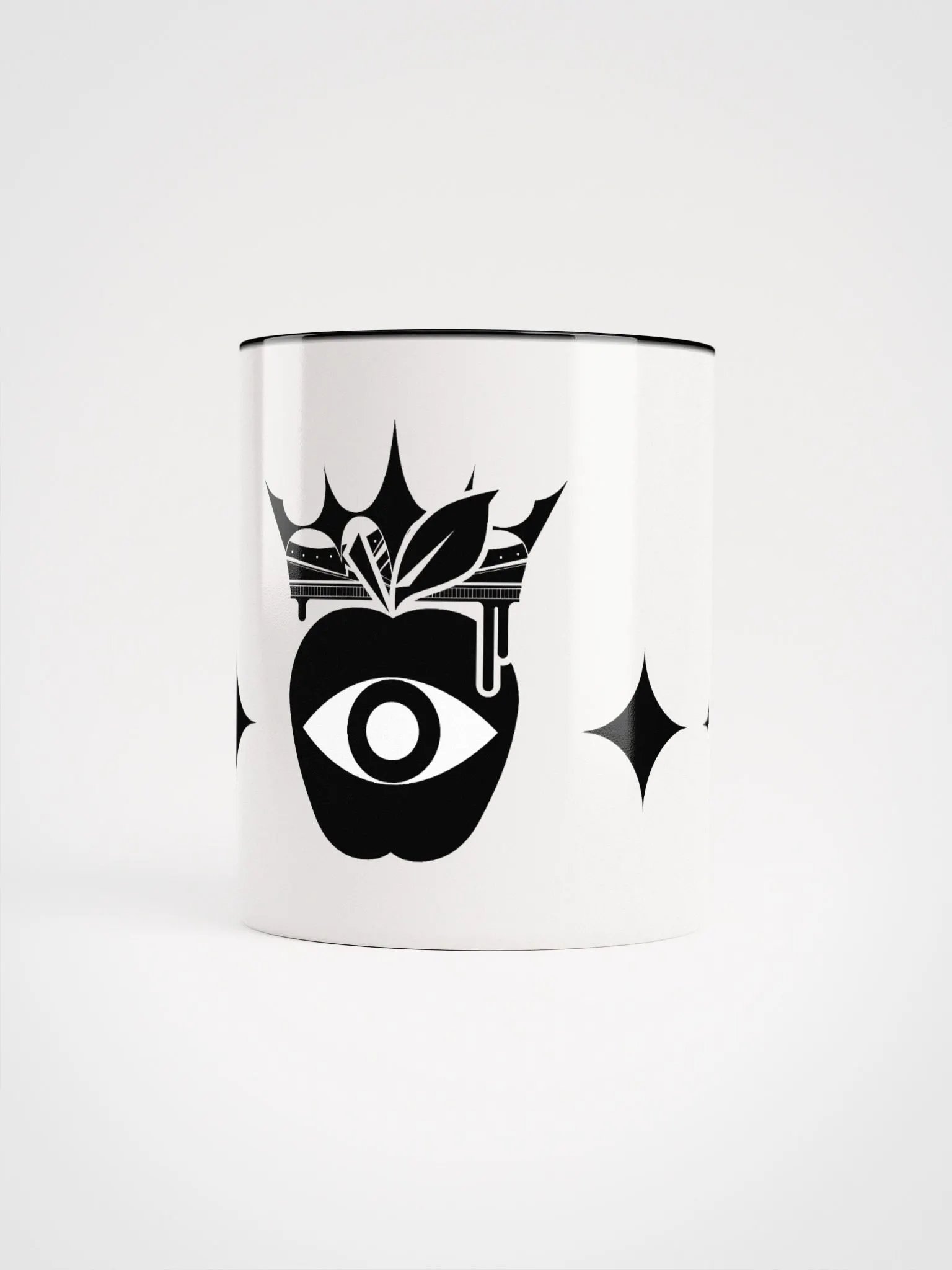 Crowned Apple (Black) ✦ Ceramic Mug with Color Inside product image (34)
