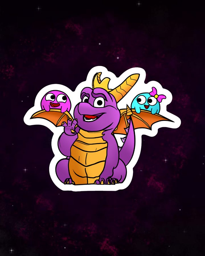 Globby Dragon Sticker product image (1)