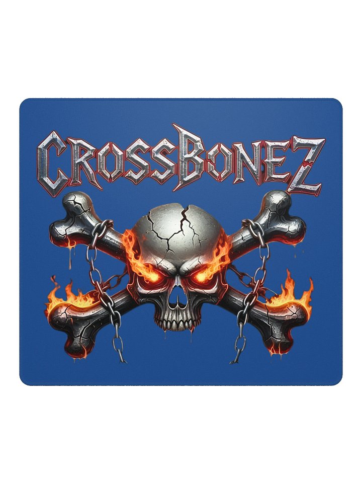 CROSSBONEZ Flaming Skull Gaming Mouse Pad product image (2)