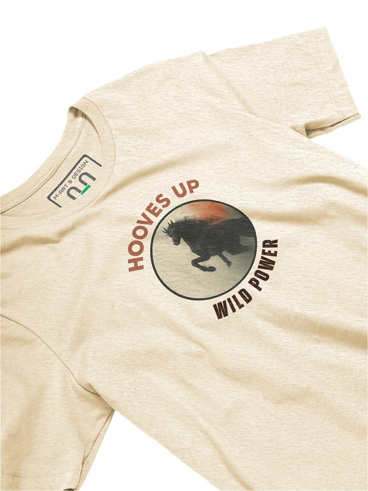 Hooves Up – Wild Power Horse Shirt Bold Equestrian Graphic Tee by M-Art and Design product image (2)