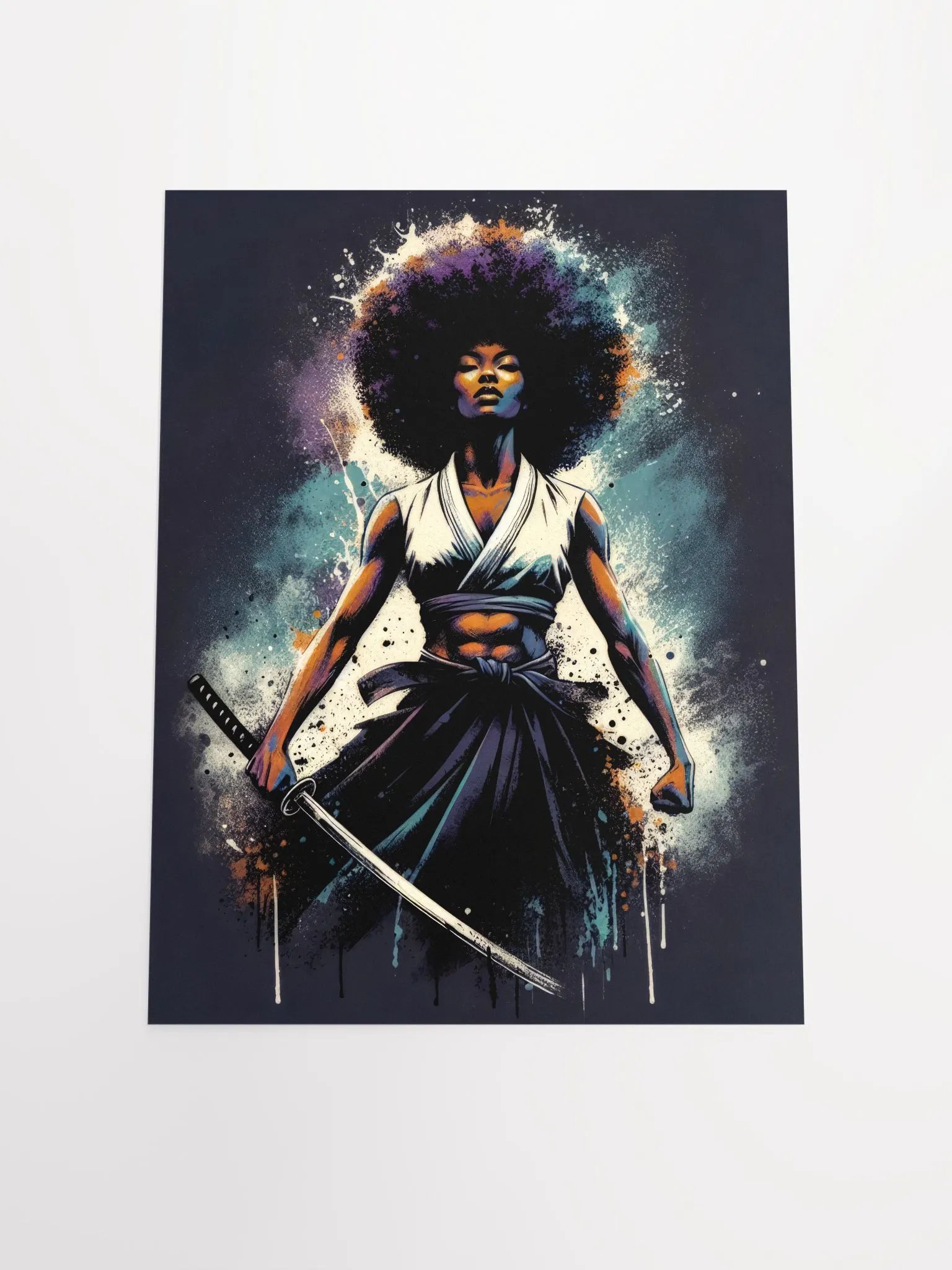 Afro Blade Princess Art Poster Print product image (4)
