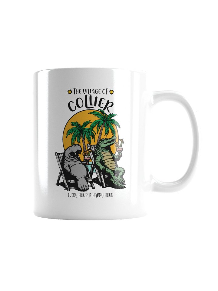The Village of Collier TV Florida USA Fun Manatee Alligator Design Coffee Mug product image (6)