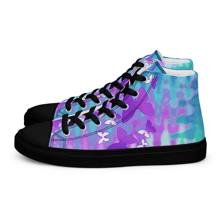 Butterfly shimmer High Top Canvas Shoes (womens) product image (1)
