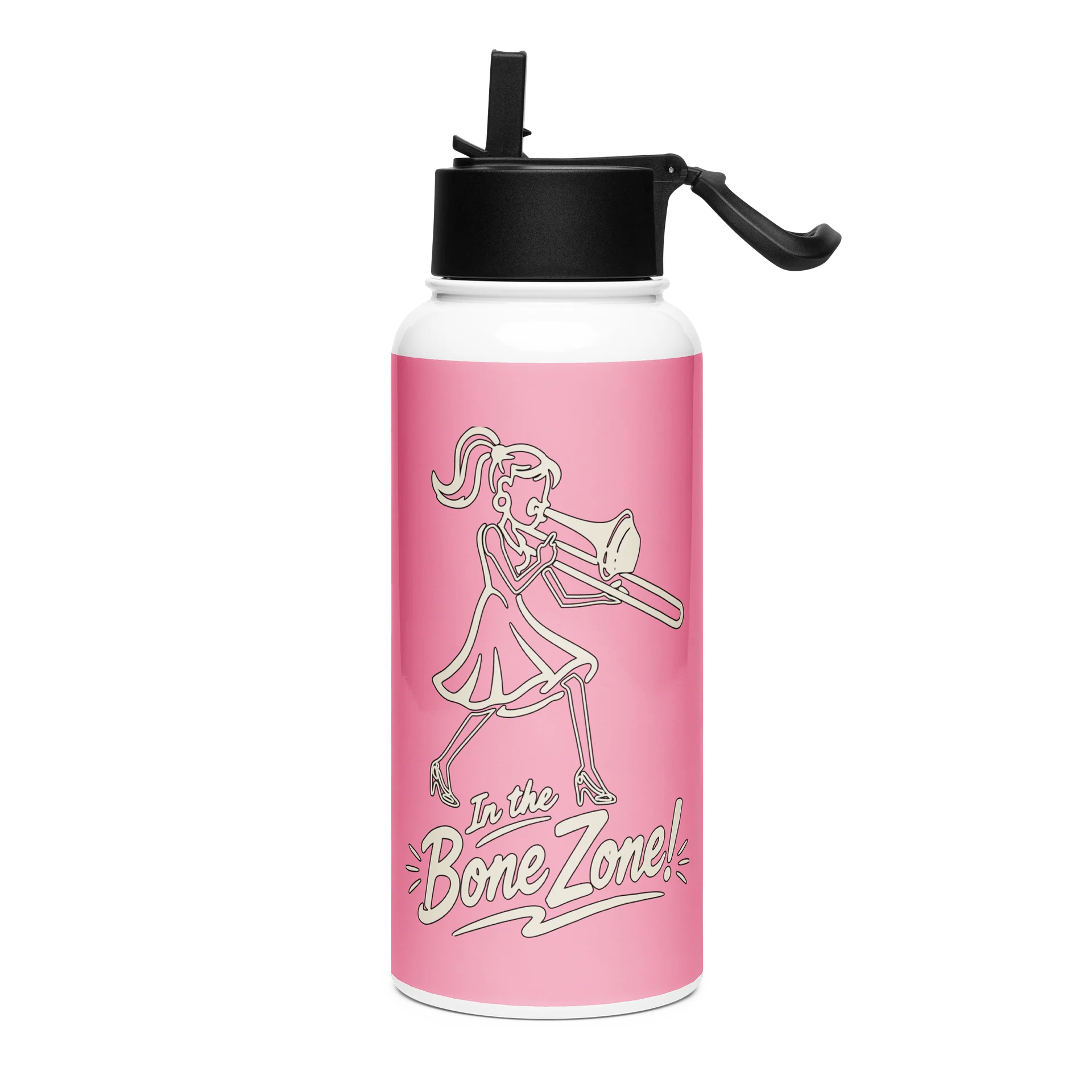 In the Bone Zone Pink Water Bottle product image (3)