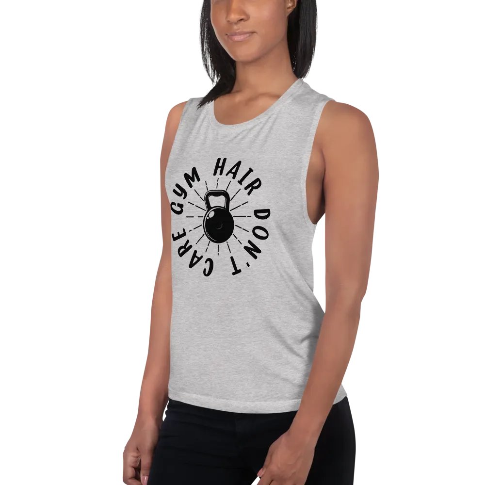 Hair Gym Don't Care - Flowy Muscle Tank product image (8)