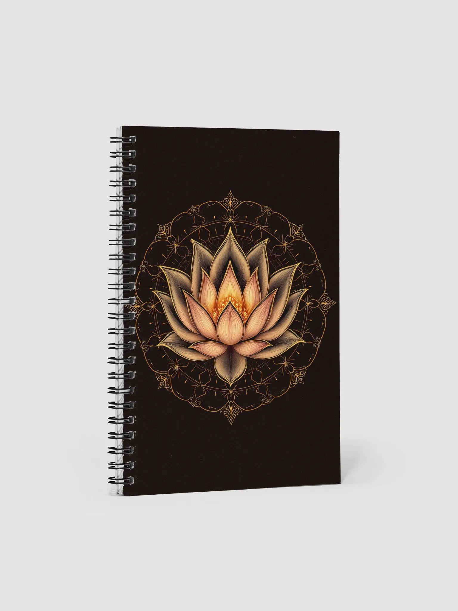 Golden Glow Lotus – Spiral Notebook product image (1)