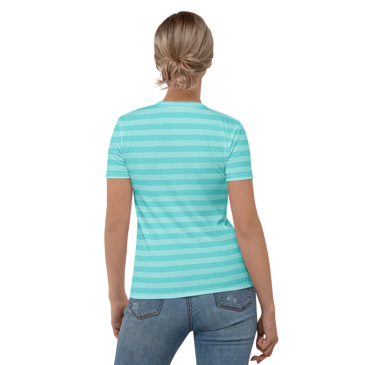 Turquoise Stripped Lips Designer Tee product image (2)