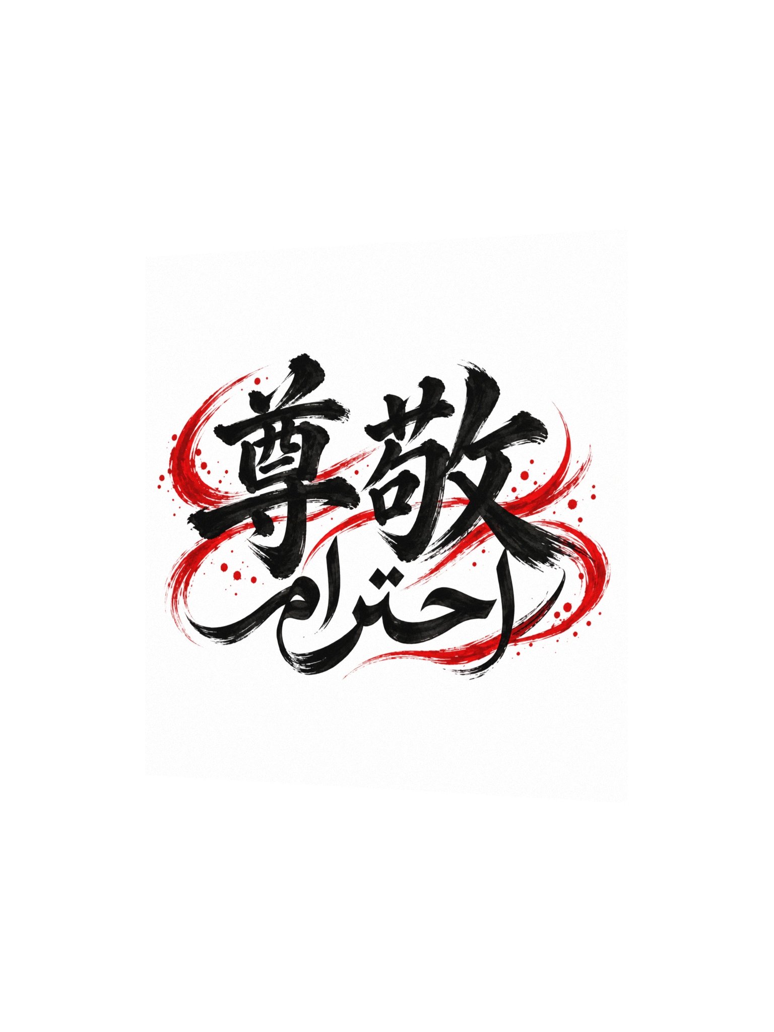 Respect Calligraphy Art Print product image (2)