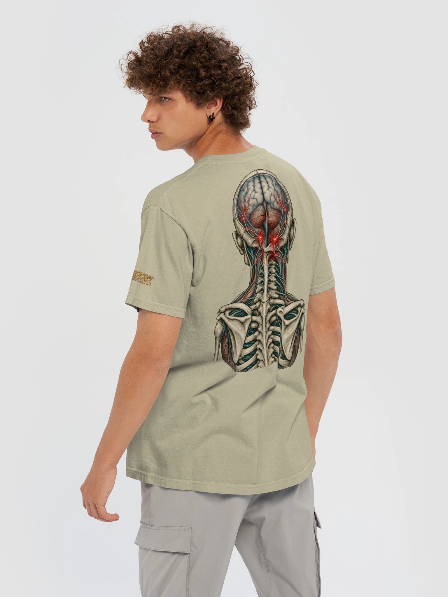 Brain Pain Shirt — Anatomical Brain Front & Back Tee | Rebuild Shop product image (8)