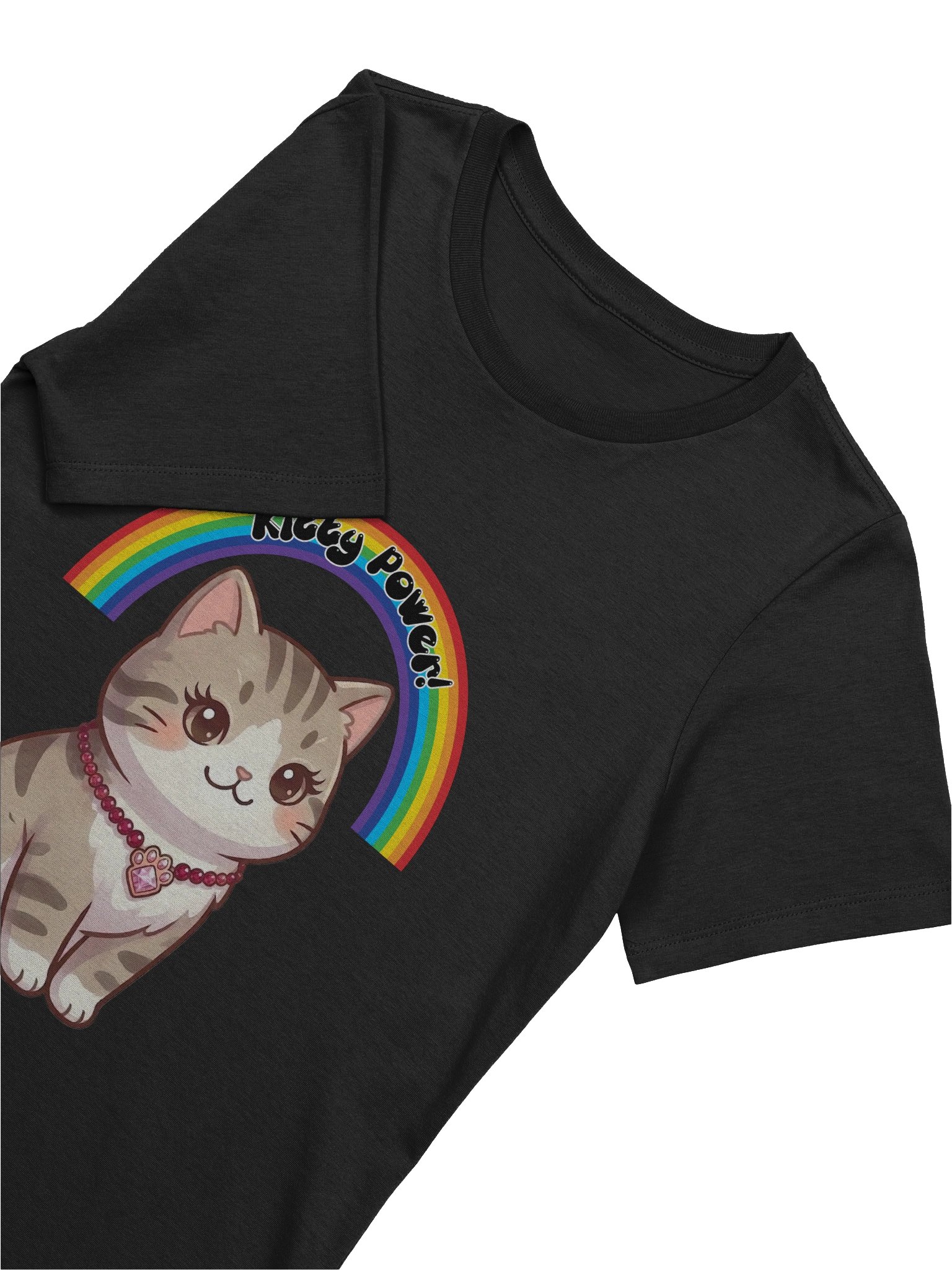 Kitty Power! Rainbow Cat Relaxed-fit T-Shirt product image (5)