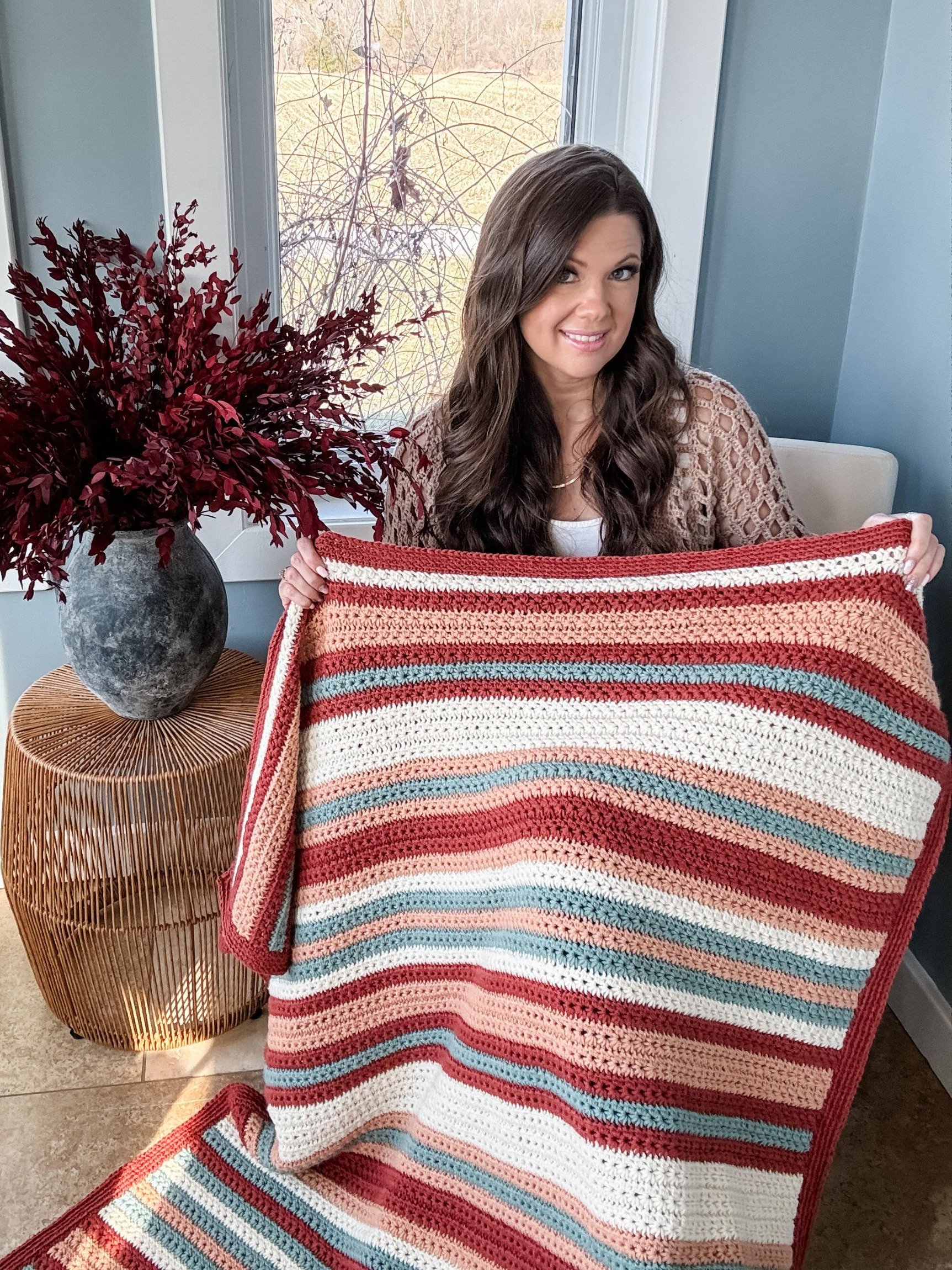 Sahara Stripes Blanket Crochet Pattern product image (1)