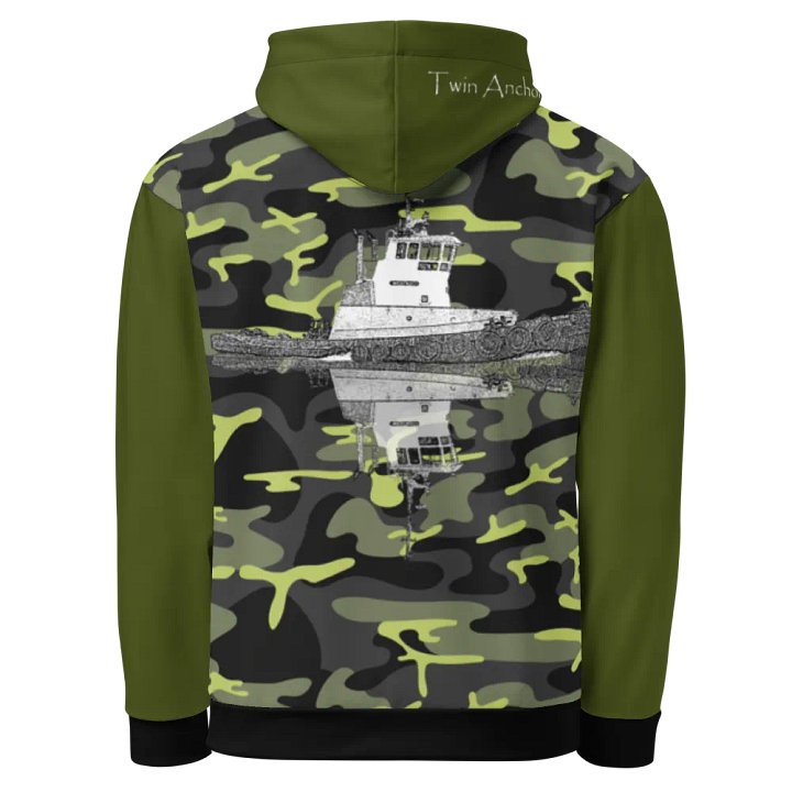 Tug Westrac & Reflection (Green & Camouflage) – Performance Marine Wear | Twin Anchor Apparel North Current Line product image (1)