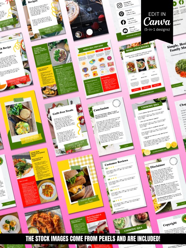 MRR PLR Cookbook & Recipe Book Canva Template product image (4)