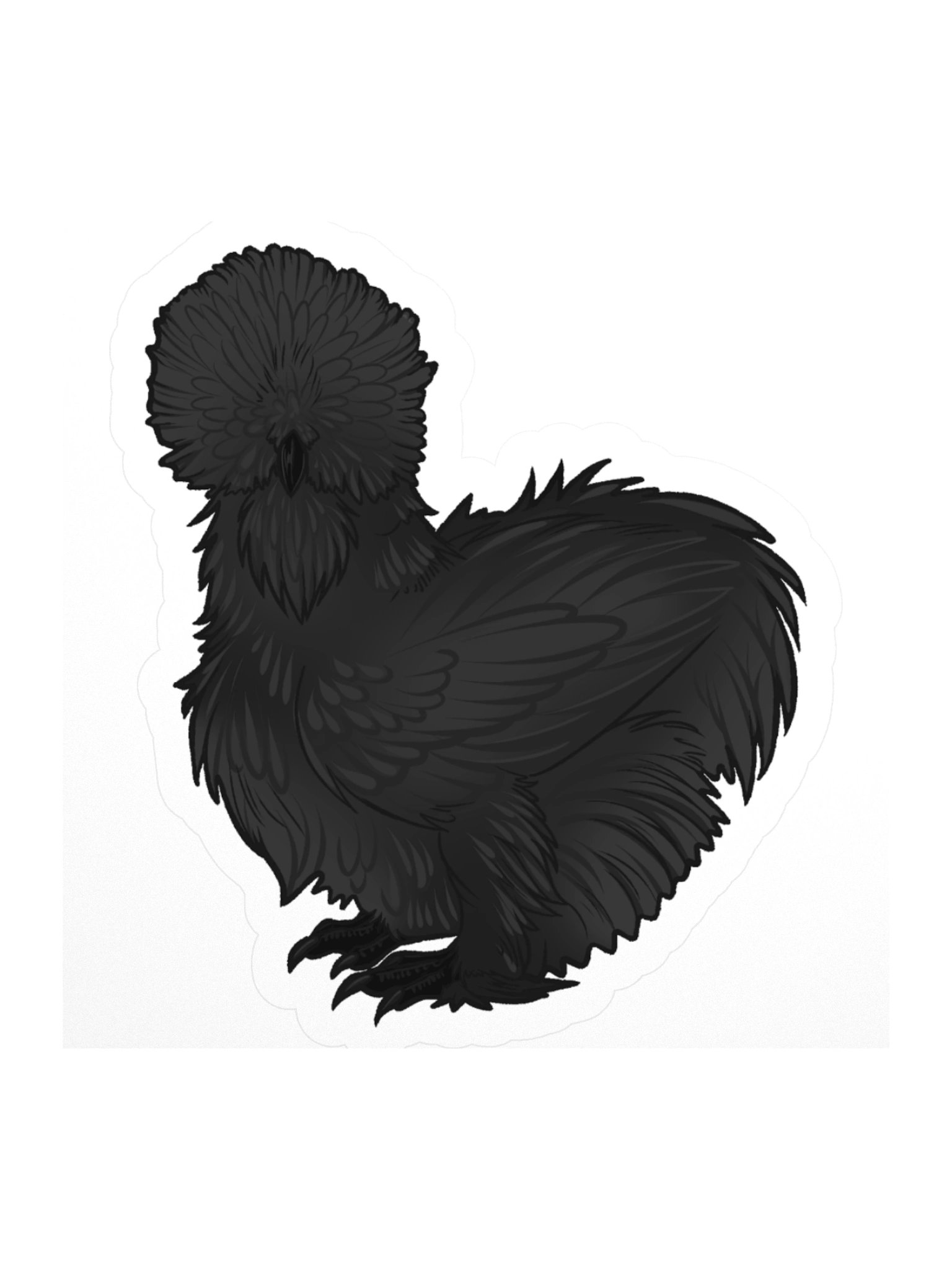 Silkie Chicken Sticker product image (1)